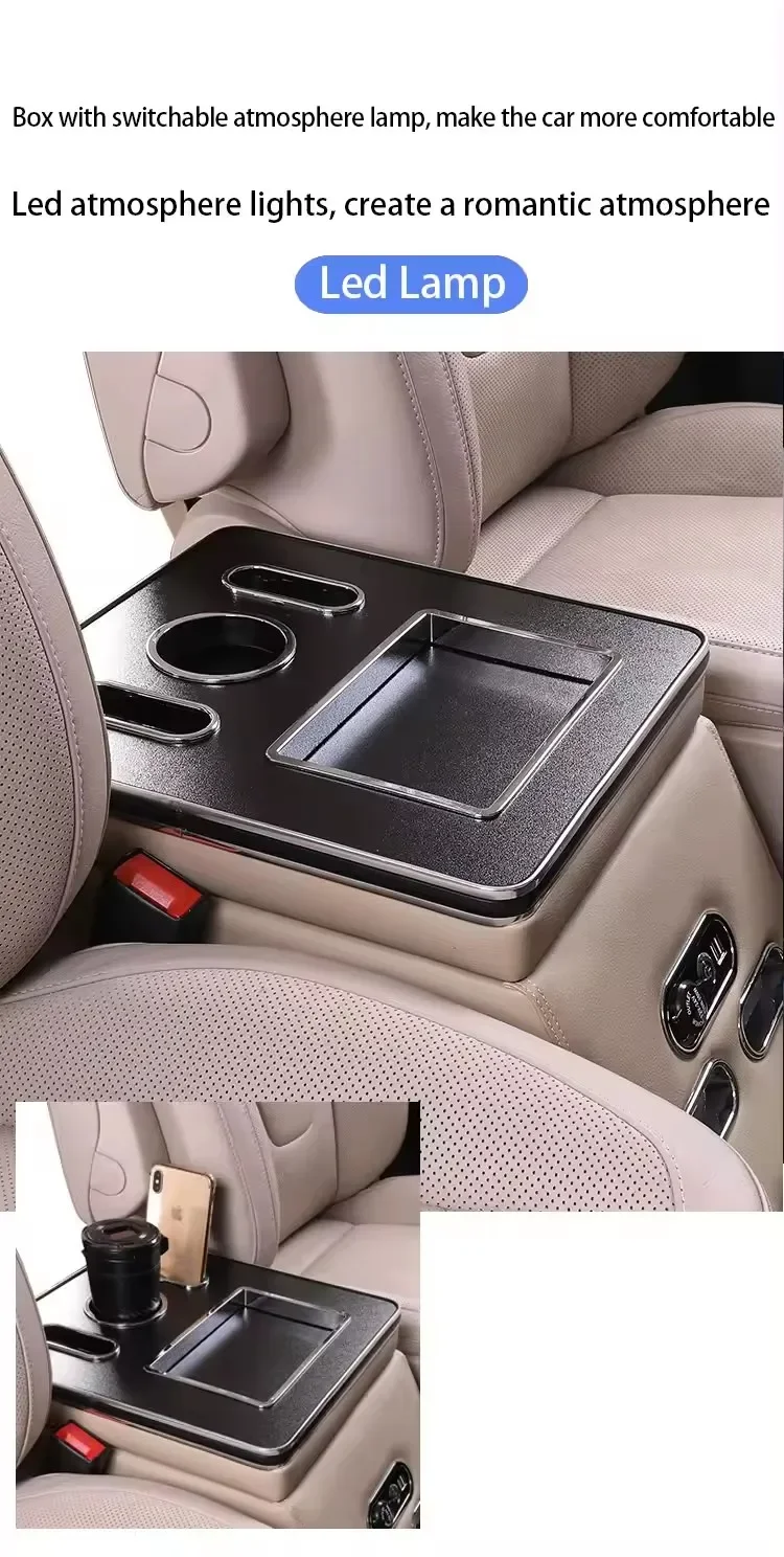 

Universal Armrest Box Car Auto Interior Parts V Class W447 Center Console Storage for Vito V250 V220D V260 - Interior Accessorie