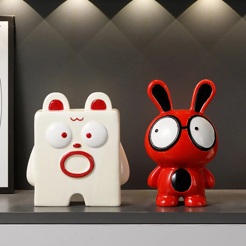 

Скандинавские минималистичные фигурки входных животных, современные милые забавные окрашенные украшения, мультяшные украшения для дома, ремесла Статуэтки Кошек FYFM