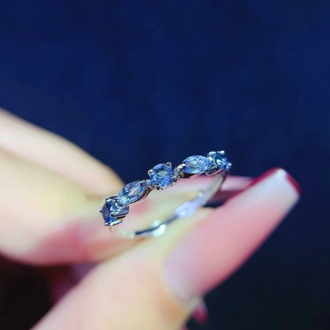 KJJEAXCMY high-grade Jewelry Natural Women's Topaz Ring S925 Silver Colorful and splendid Crystal pure fire flash explosion