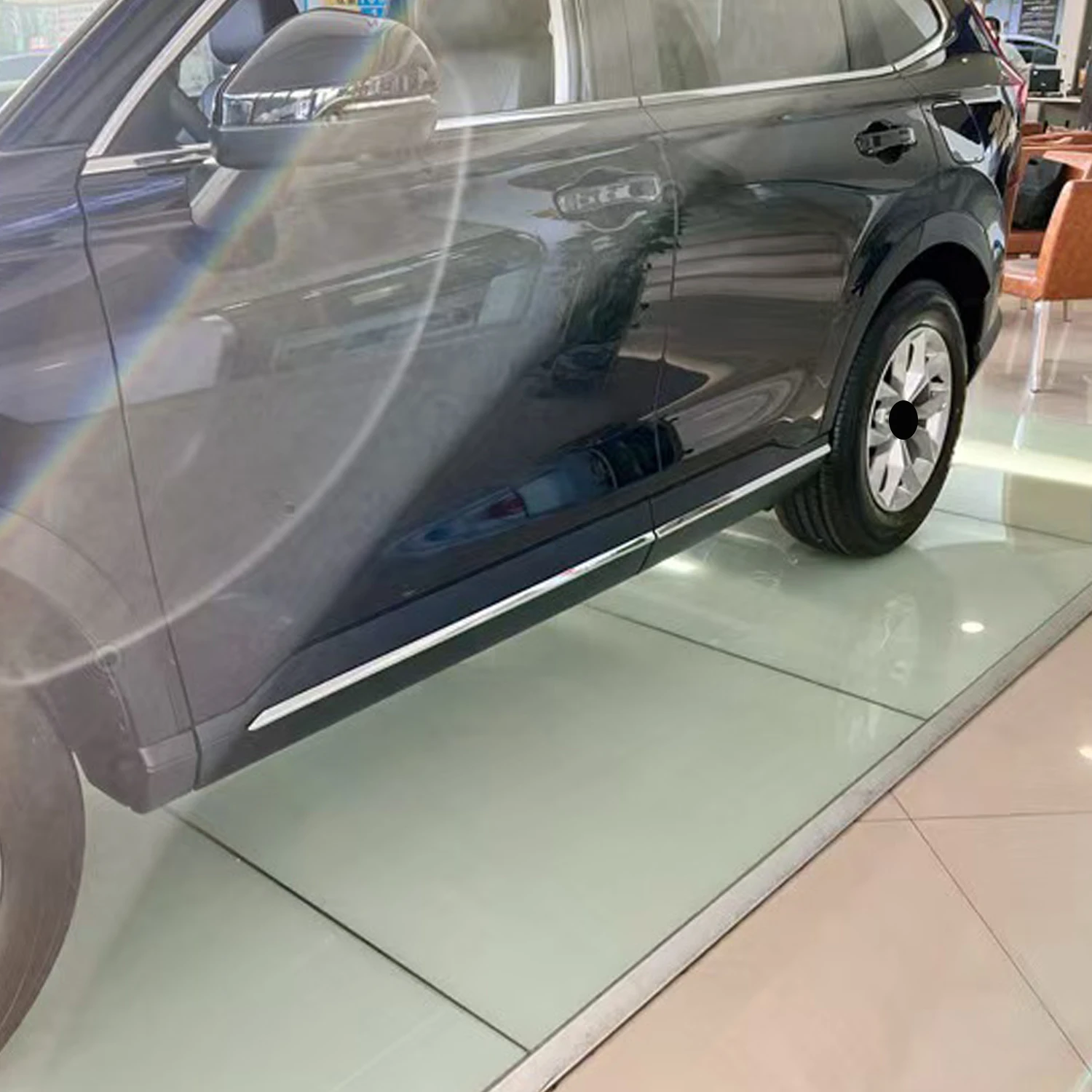

For Honda CR-V CRV 2023 2024 2025 Chrome Exterior Side Door Body Molding Bump Protector Edge Guards Molding Strip Trim 4pcs