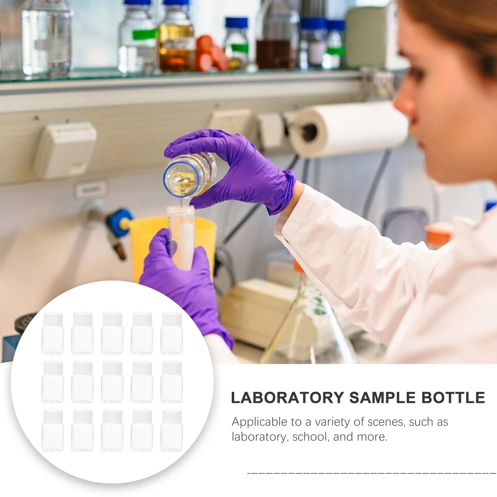 

35 Pcs Plastic Reagent Bottle 30ml Leak Proof Storage Container Lab Sample Vial School Teaching Equipment Sealing for Laboratory
