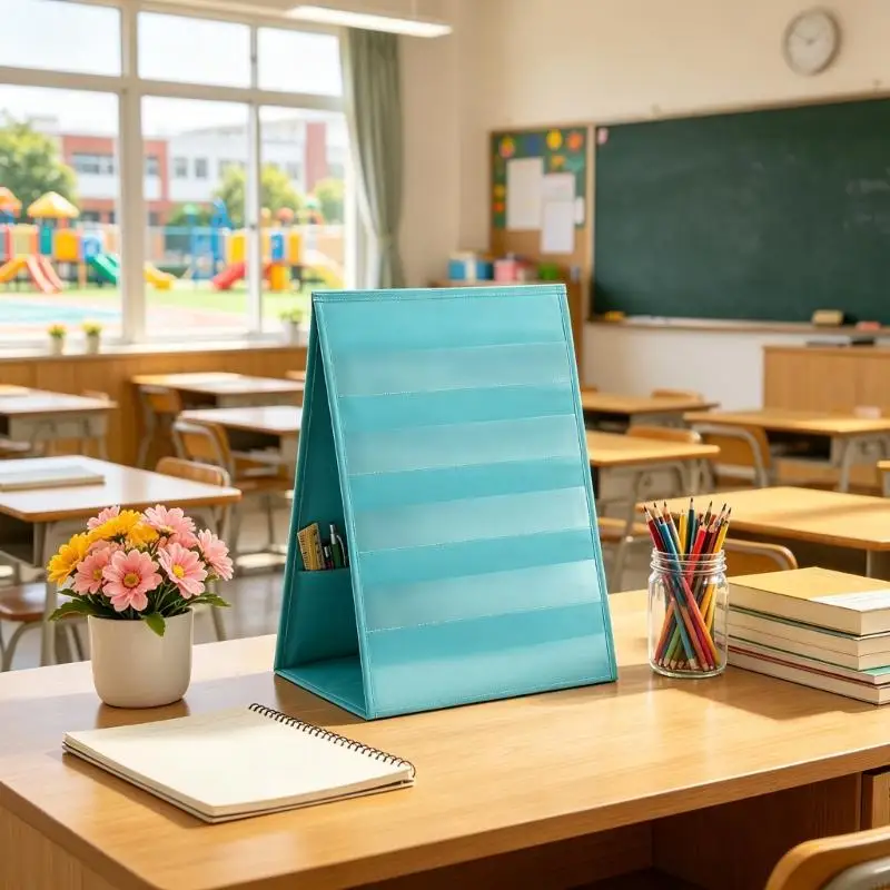  Large 33cm x 43cm Teaching Tool Display Board Showcasing Reinforced Edges And Multiple Card Viewing Slots For Educators
