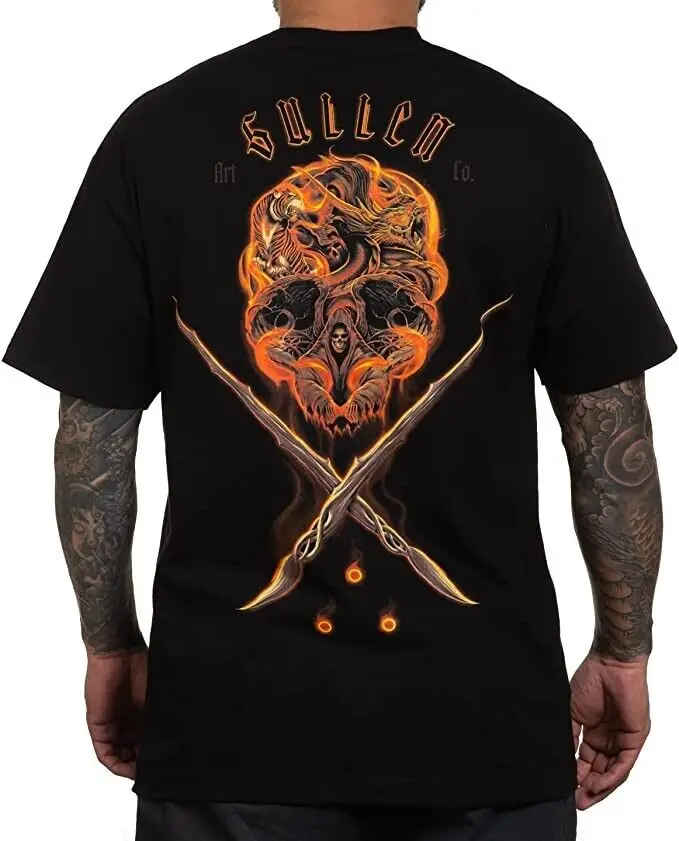 

Sullen Men's The Dark Arts Tattoo Lifestyle Art Tee Death Tiger Dragon SCM4914