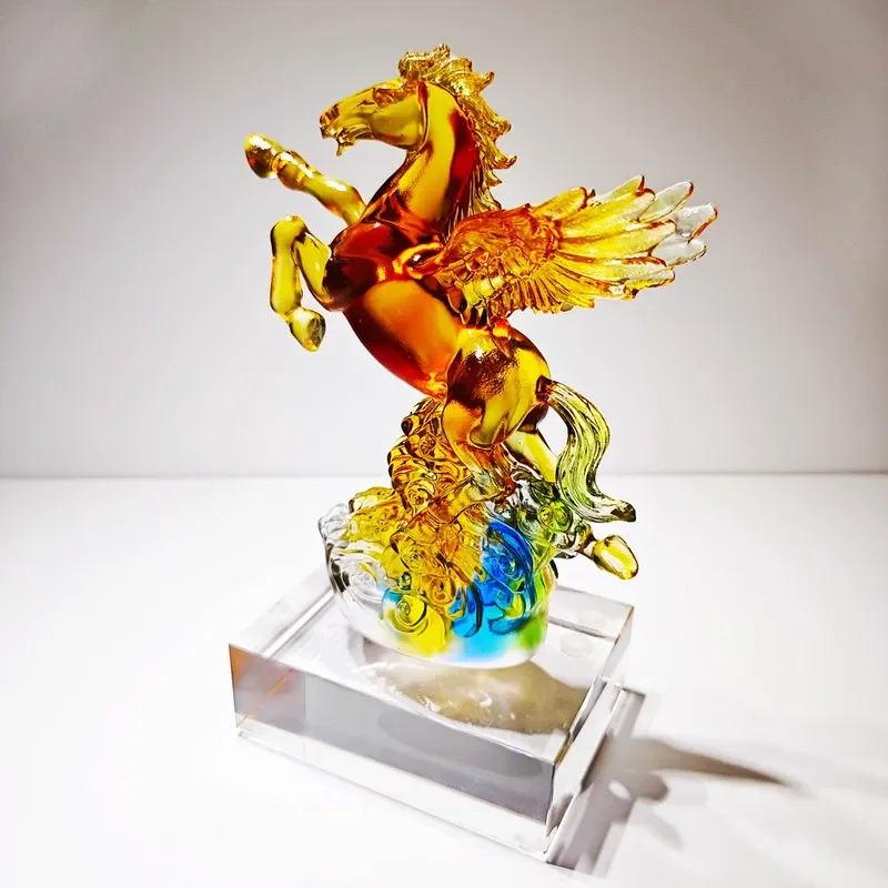 for Ancient Glazed Pegasus Ornament Creative Zodiac Horse Year Gift Home Office Decoration Handicrafts