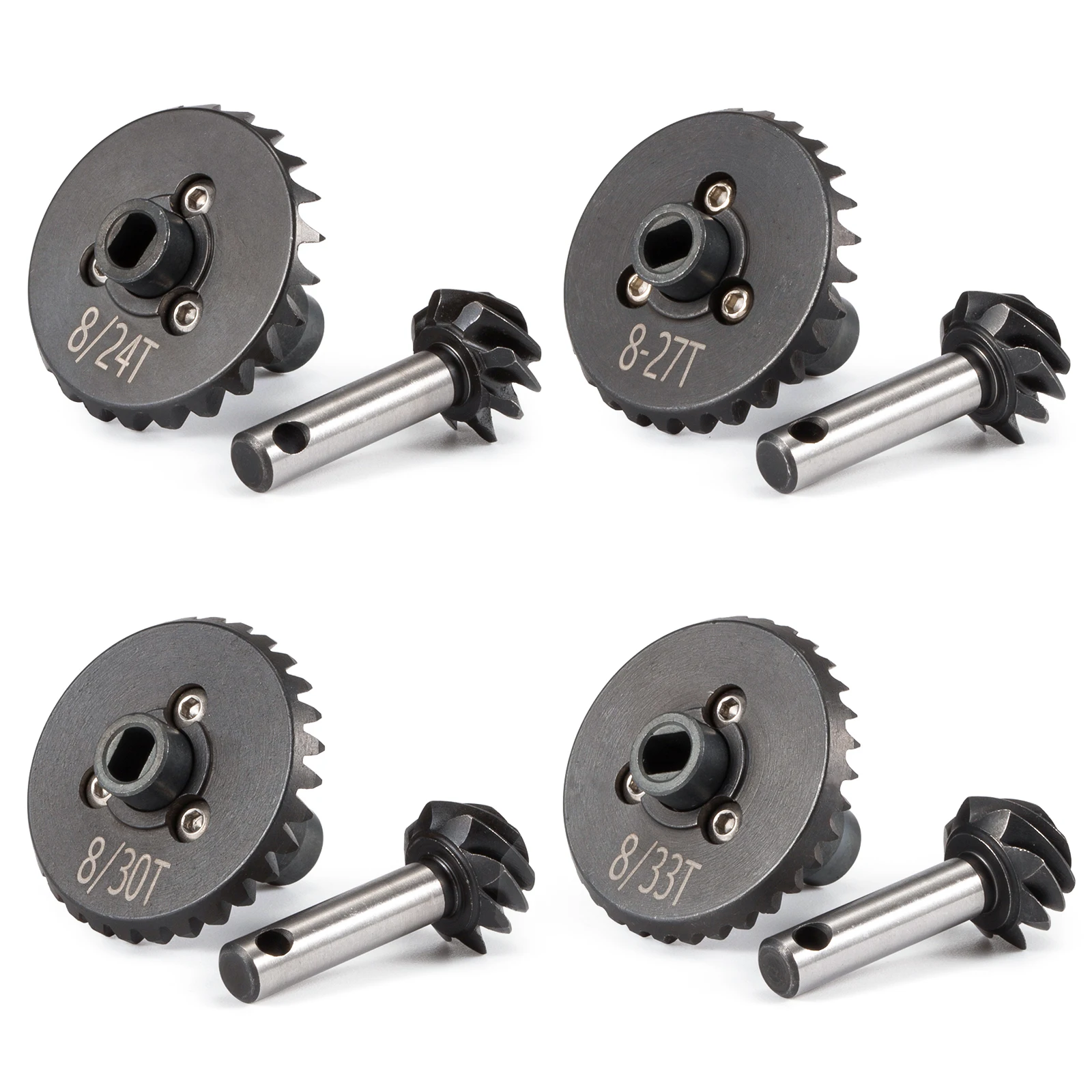 Overdrive Underdrive Helical Axle Gear Set 24/8T 27/8T 30/8T 33/8T for Axial SCX10 AR44 AR45 Capra Axle VS4-10 F9 Phoenix F10