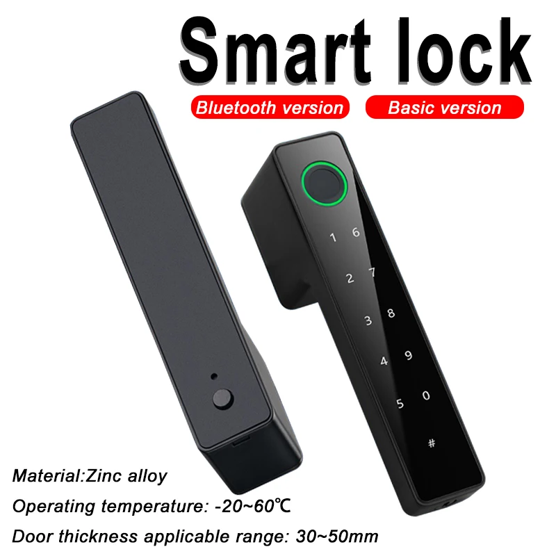 Door Knob Fingerprint Door Lock with Handle, IC Card,Passcode Keypad, Biometric Keyless Entry,Indoor Smart Lock