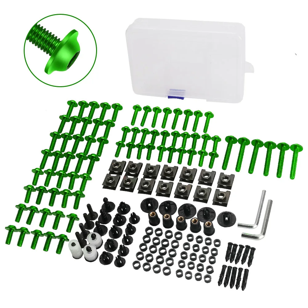 

FOR KAWASAKI ZRX1100 ZRX120 ZZR1200 ZZR1400 ZZR400 ZZR400 ZZR250 Motorcycle Complete Full Fairing Bolts Kit Screws Nuts Clips