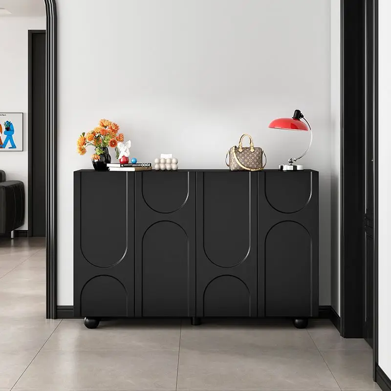 

French retro style shoe cabinet, simple at the door of the home, modern entrance, integrated locker, new shoe rack