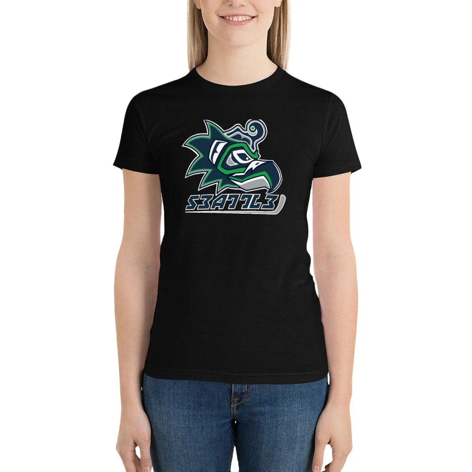 Seattle Thunderbirds T-Shirt kawaii clothes female tops anime clothes white t shirts for Women