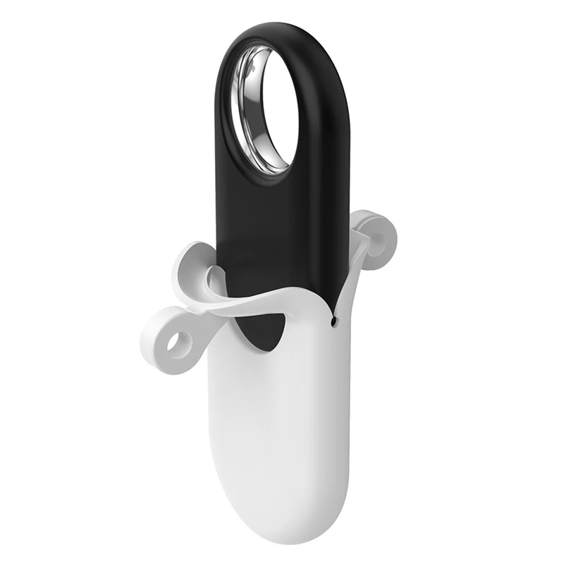 Portable Soft Silicone Protective Cover With Iron Ring For Samsung Galaxy Smarttag 2 Locator, Black
