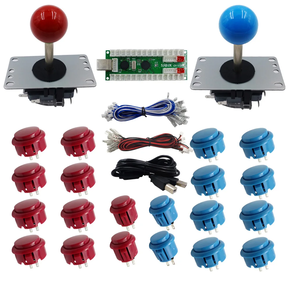 Imagem -02 - Jogo de Arcade Jogador Controlador Botão Joystick Codificador Kit Faça Você Mesmo Parte para pc Mame Raspberry pi Retro sj @ jx