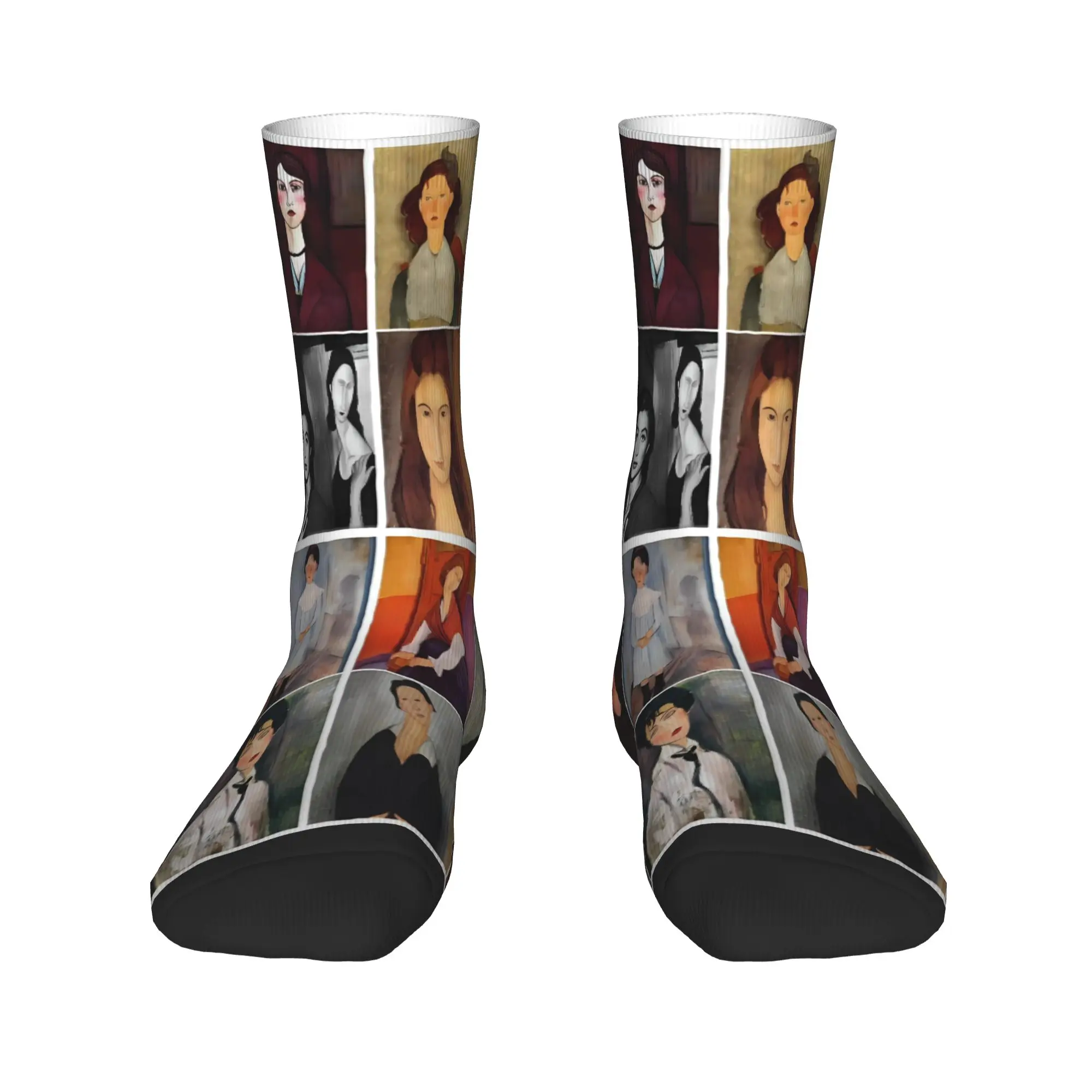 Couple Socks Amadeo Modigliani Print  Stockings Anti Sweat Quality Socks Winter Gothic Printed Skateboard Socks