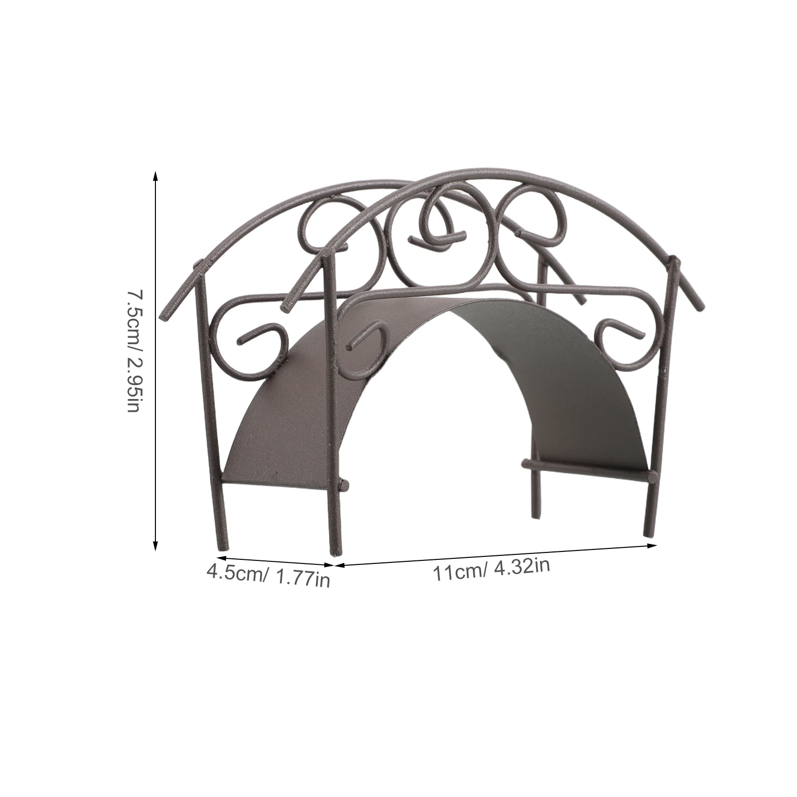 Miniatuur Tuin Boogbrug Metalen DIY Decor voor Micro Landschap Bonsai Display Thuis Desktop Outdoor Tuin Pathway Decoratie
