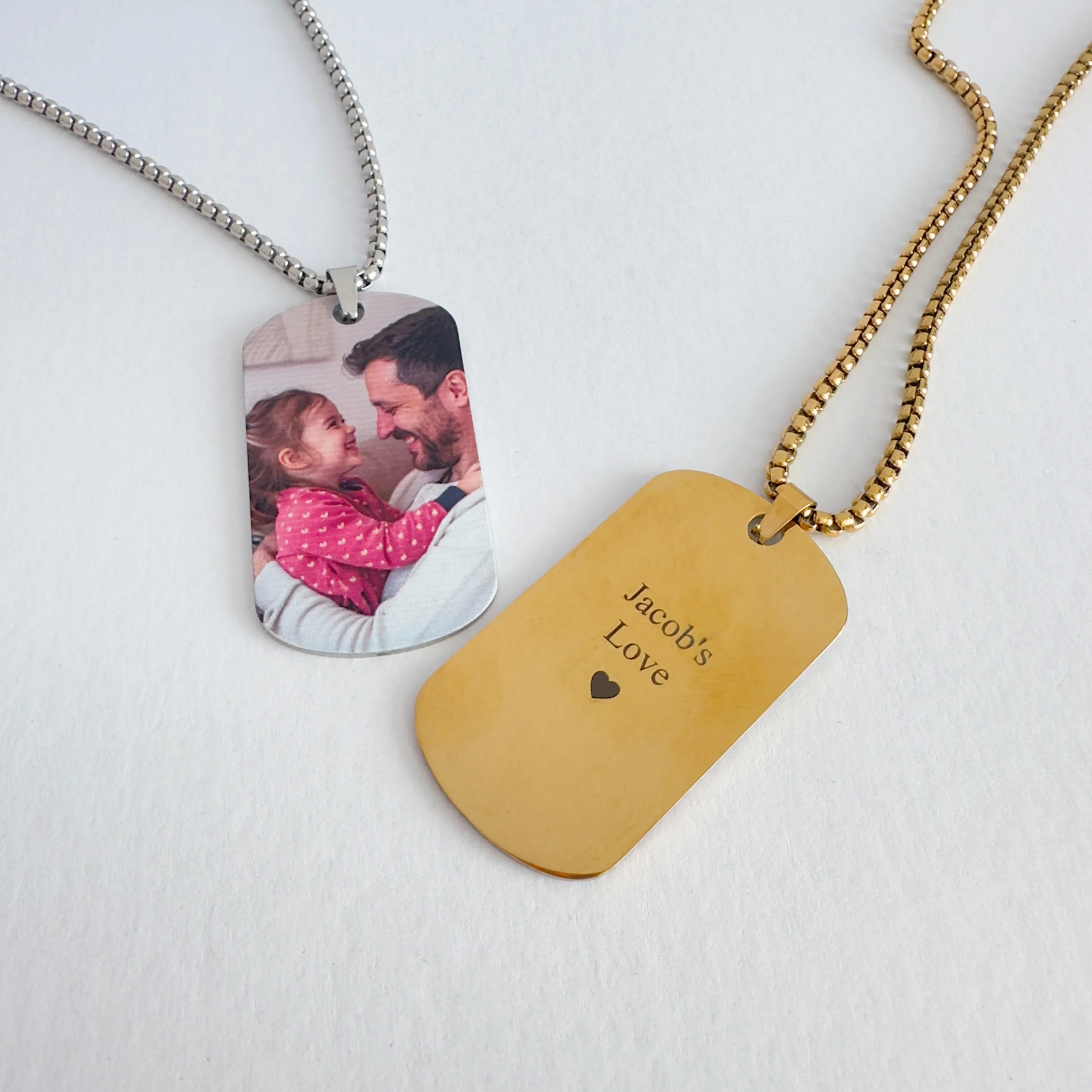 

Custom Engraving Dog Tag Photo Pendant Necklace Stainless Steel Personalized Necklace for Men Women Love Keepsake Gifts