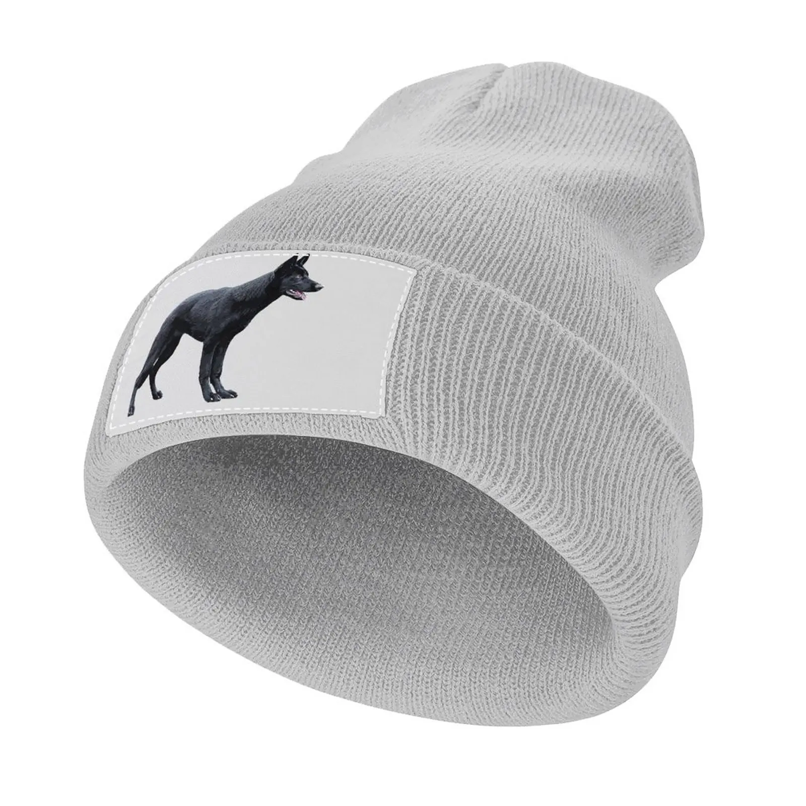 

Black German Shepherd GSD Knitted Hat Designer Hat cute summer hats hiking hat Men's Hat Women's