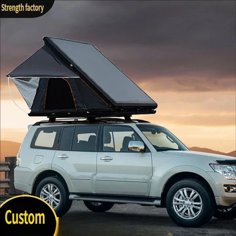 

Customized Automatic Aluminum Alloy Hard Shell Triangular Double Layer Four-Season Waterproof Car Roof Tent