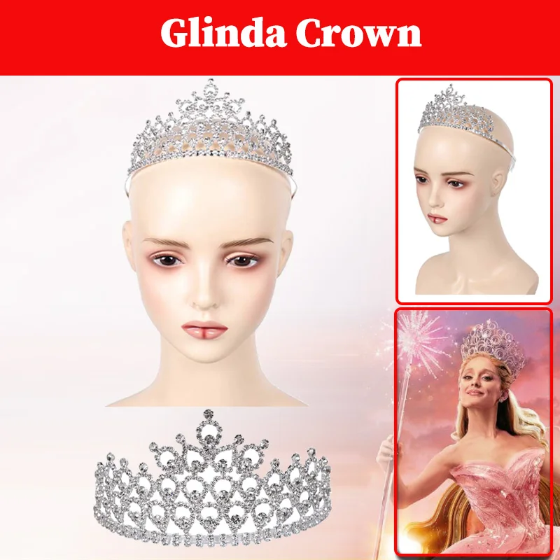 

Головной убор гланда для косплея, Корона из фильма 2024, головной убор для ролевых игр, Сказочная Хрустальная корона, наряды, аксессуары, головной убор принцессы на Хэллоуин