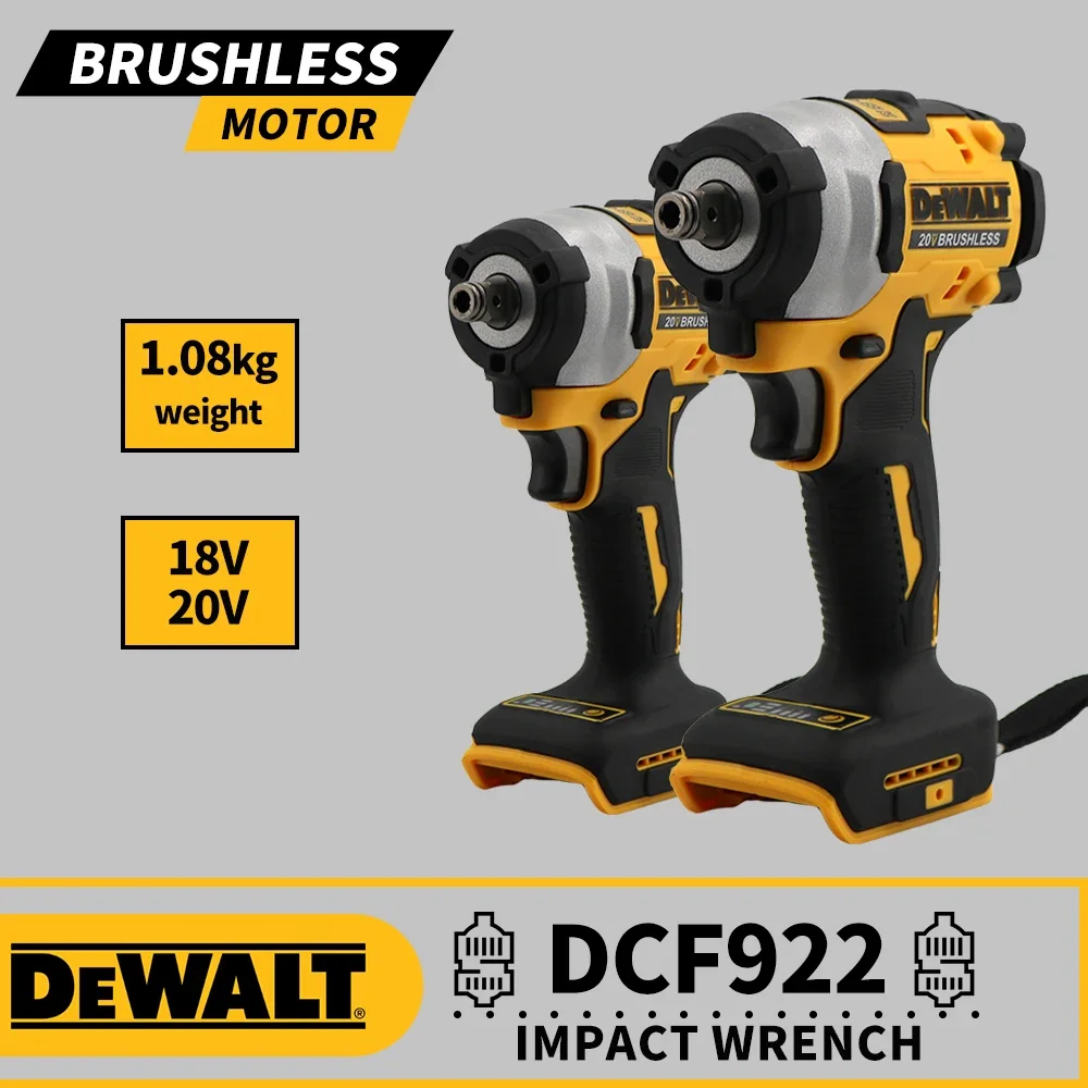 DEWALT DCF922 Brushless electric wrench Strong torque LED lighting 610N.M Remove torque Rugged charging 20V impact wrench