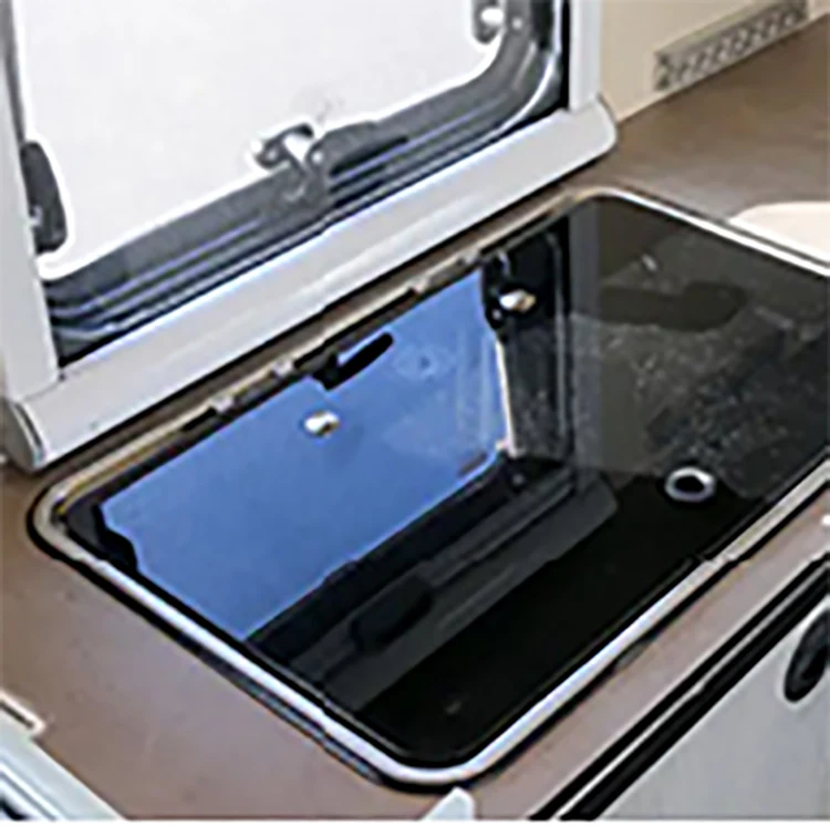 304 สแตนเลส RV เตาแก๊สกระจกนิรภัยฝาปิด Motorhome เตาแก๊ส 3.97 กกน้ําหนัก Trailer แก๊สเตา