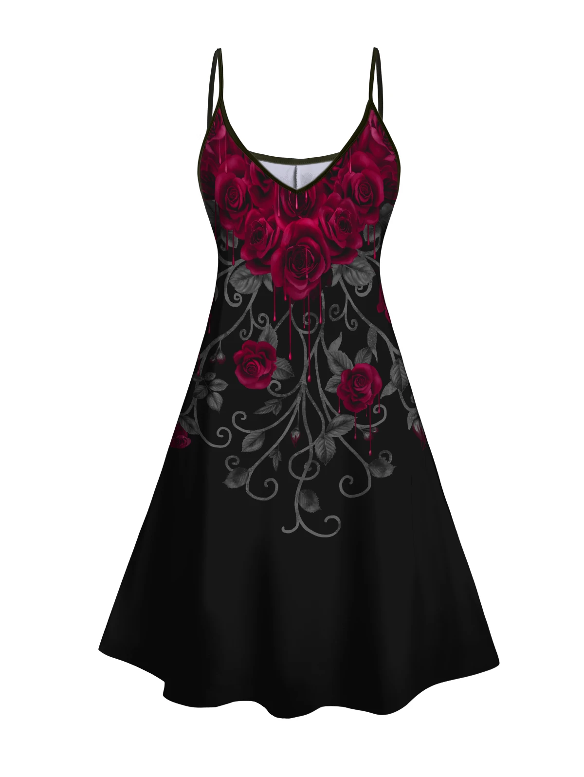 Dressfo – ensemble de robes pour femmes, couleur unie, veste courte ouverte sur le devant et imprimé Rose saignement, col en V, sans manches, tenue d'été