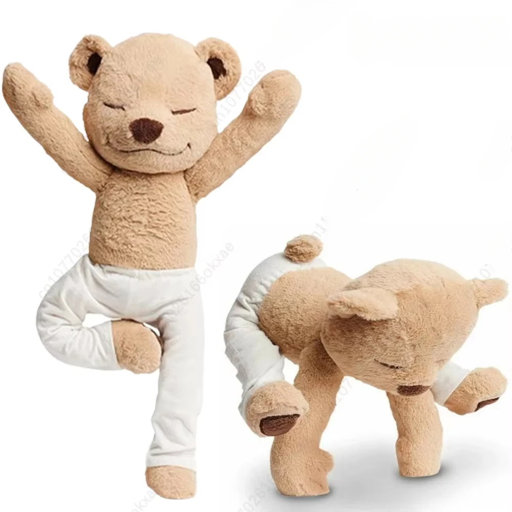 1-3PCS Cute Ins Yoga Bear Doll Hundreds of Shape Plush Doll Children's Plush Toys Sleeping Doll Creative Joints Adjustable Bear