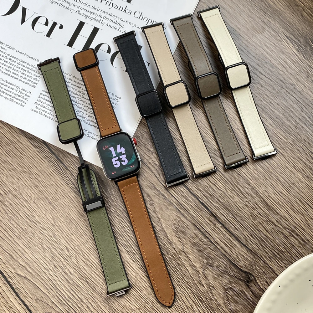 Pasek ze skóry naturalnej + silikonowy do zegarka Huawei Fit 3, inteligentna bransoletka magnetyczna do zegarka Huawei fit3, akcesoria do paska do zegarka