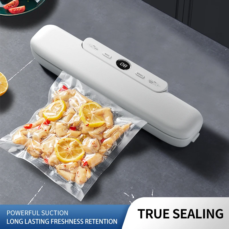 Automatic Vacuum Sealer Machine One-Touch Food Preserver for Dry Foods with Powerful Suction for Home Kitchen Commercial Use view 3