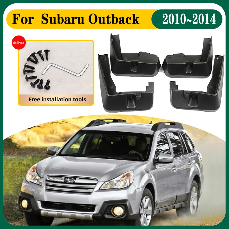 

Автомобильные брызговики для Subaru Outback 2012, аксессуары 2010 ~ 2014, автомобильные брызговики, передние и задние крылья, аксессуары, брызговики