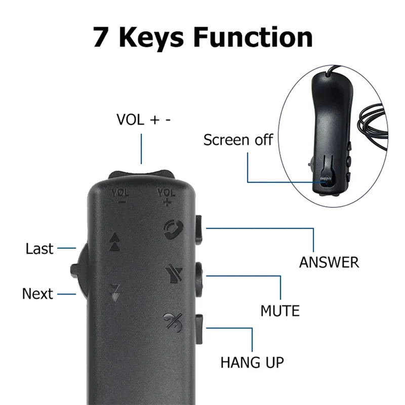 

7-Key Universal Car Steering Wheel Buttons Steering Wheel Controller Car Audio GPS Navigation DVD Android Wired Control