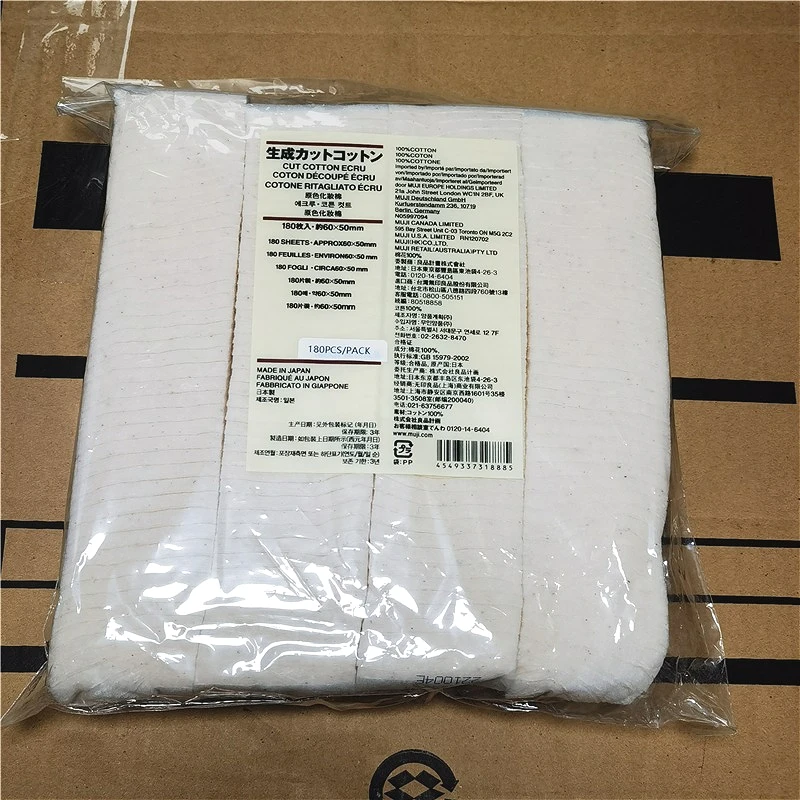 1 كيس عضوي 100% قطن وسادة ناعمة 180 ورقة 50x60 ملم قطن نظيف #4