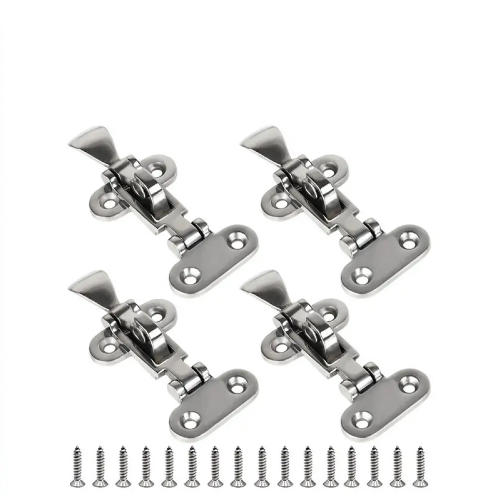 Marine Hardware 316 Stainless Steel Toggle Hasp Latch For Z W Boat Yacht Rv Cabinet Lid Metal Box Fastener Secure Fitting