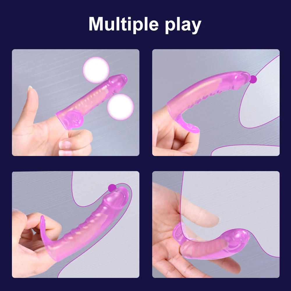 Finger Sleeves G Spot Vagina Stimulator Clit Massager Female Masturbator Condom Adult Erotic Sex Toys For Women Lesbian Couples