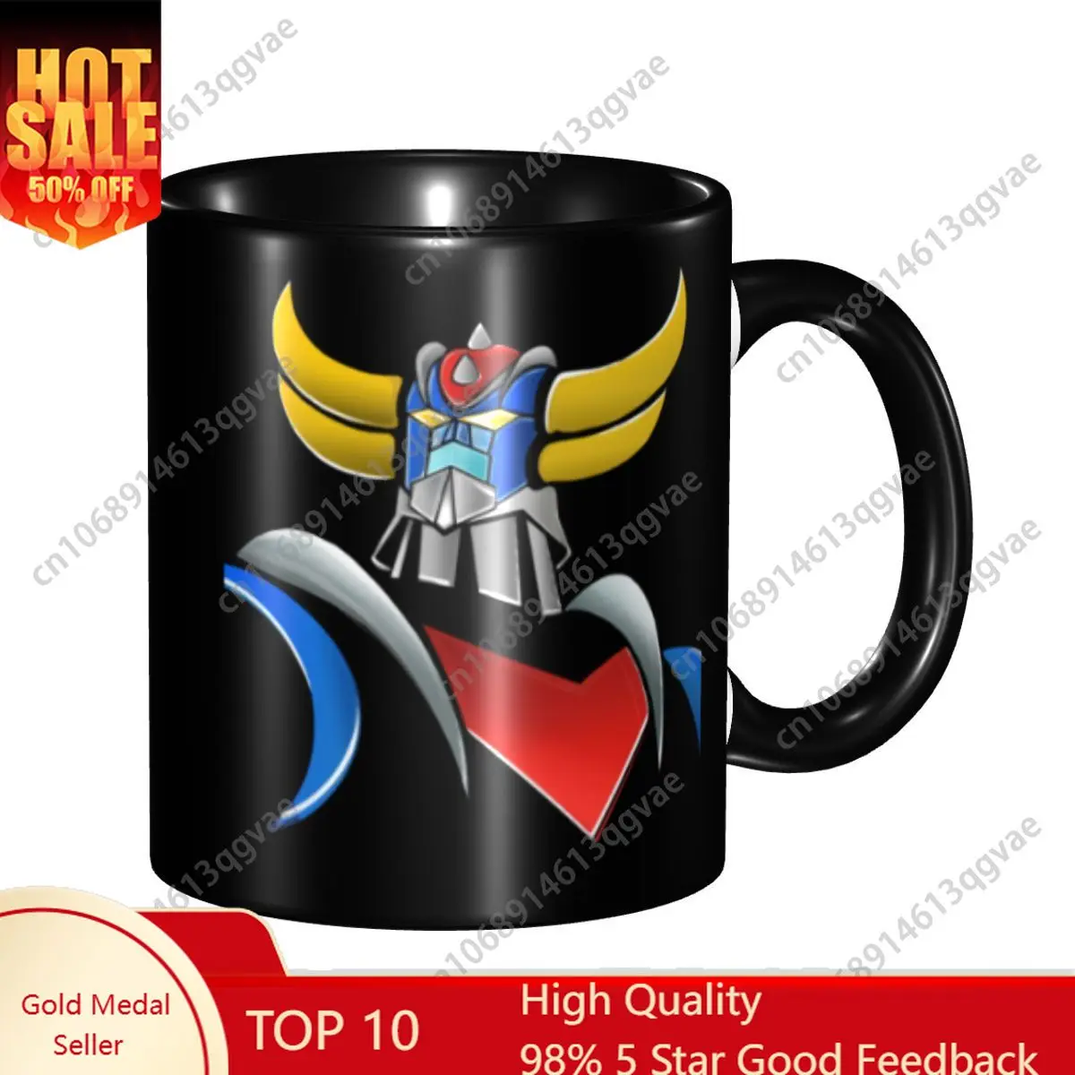 

Goldorak Grendizer Coffee Mugs DIY Customized Anime UFO Robot Goldrake Ceramic Mug Creative Present
