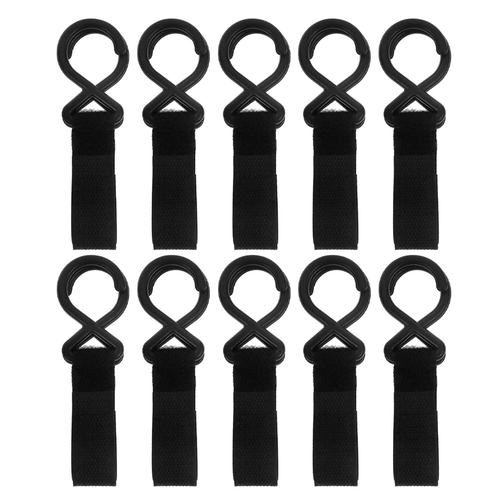 

12 Pcs Multifunctional Nylon Hooks for Stroller Walker Bag Cart Hanger Durable Universal Strap Storage Solution
