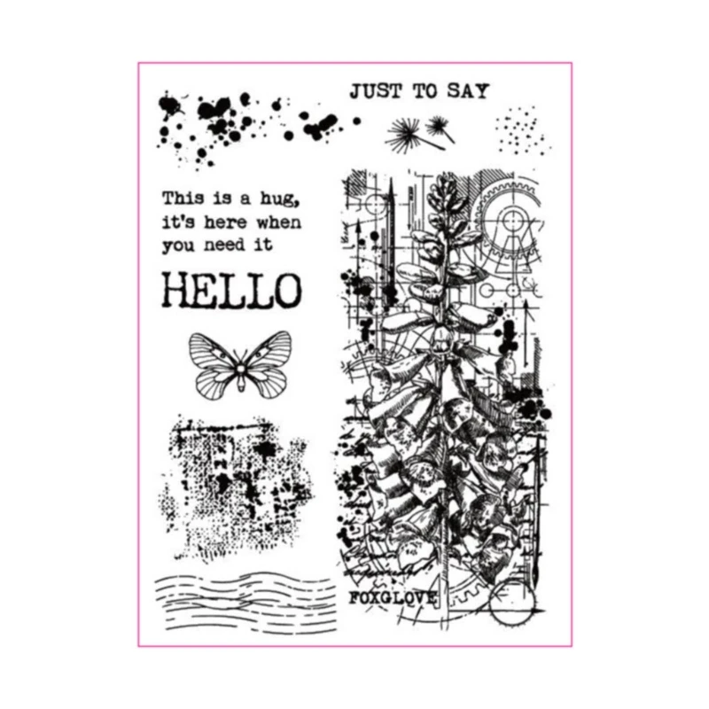 Silicone Clear Stamp for Card Making Journal Scrapbooking Decorations Seals Transparent Stamps Butterfly Clear Stamps