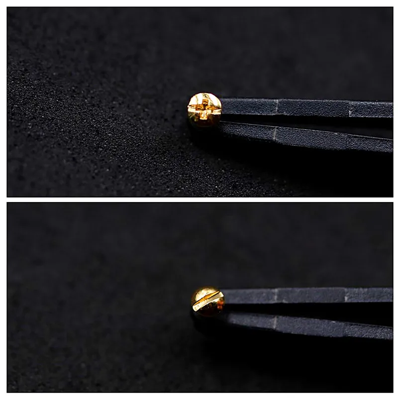 Eyeglasses Sunglasses Watch Repair Kit with Screws Tweezers Screwdriver Gold/Black Stainless Steel Screws