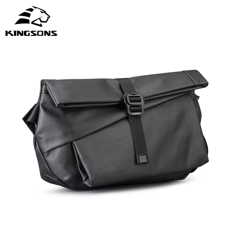 Kingsons Men Women Laptop Messenger Bag 10 inch Tablet Bag Waterproof Casual Bag for Ipad 2021 New Street Fashion Chest Bag