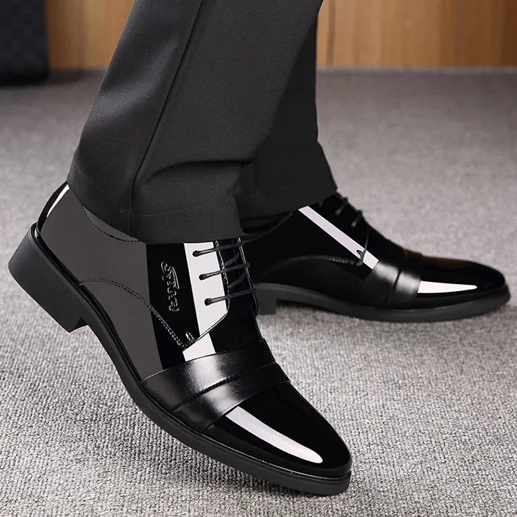 

Men's Formal Shoes Black Spring Autumn Social Shoe Male Pointed Toe Brown 2024 Style Official 39 Footwear Casual Business New