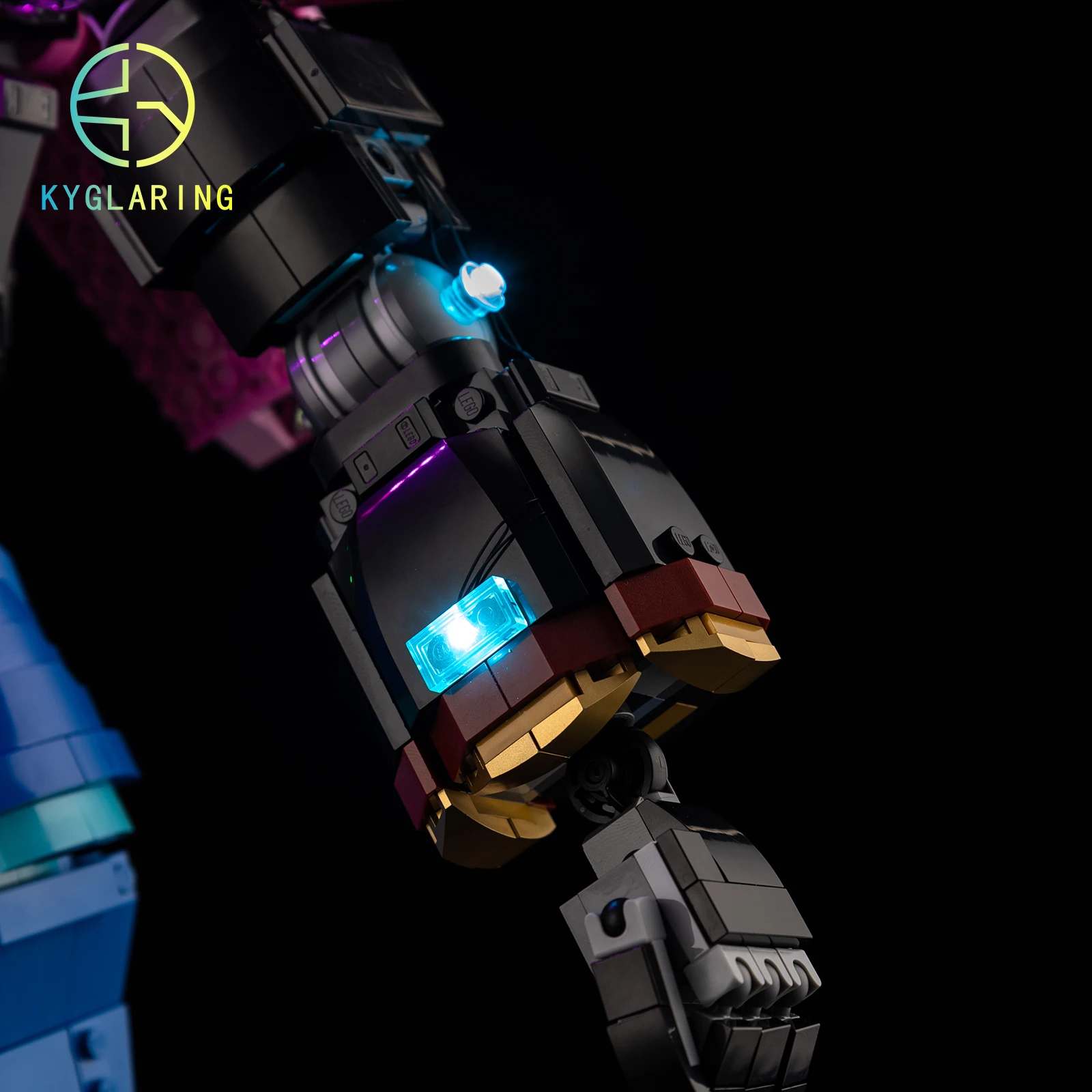 مجموعة إضاءة LED Kyglaring ألعاب يمكنك صنعها بنفسك لزعيم فريق Lego Fortnite Mecha 77078 لبنات البناء (بدون نموذج)