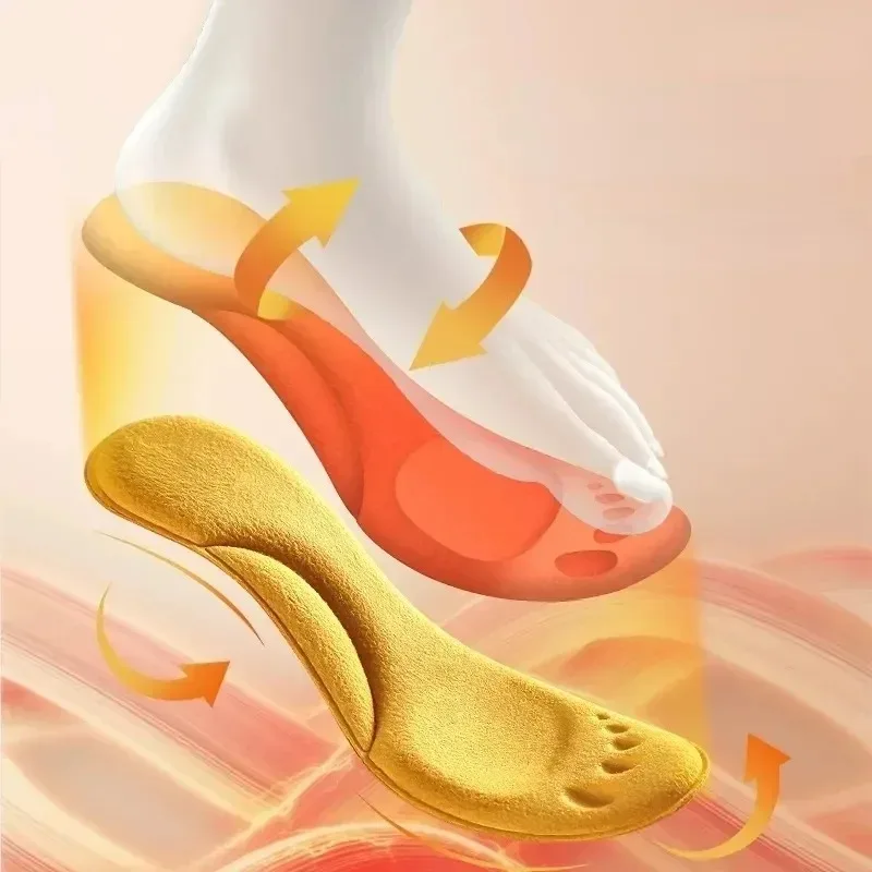 

4pcs Warm Massage Fleece Shoes Insoles Ultra Soft Sports Insole for Feet Running Basketball Sneaker Sole Arch Support Comfort