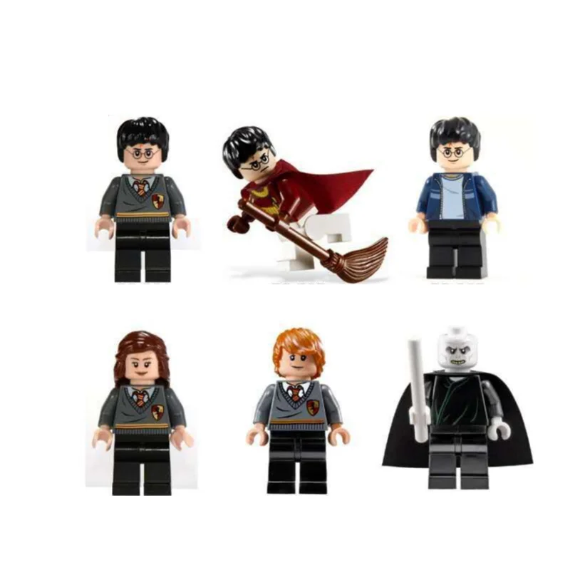 PG8010 6pcs/set Mini Building Blocks Harry Voldemort  Action Figures Kids Toys New Year's Christmas Gift 4cm