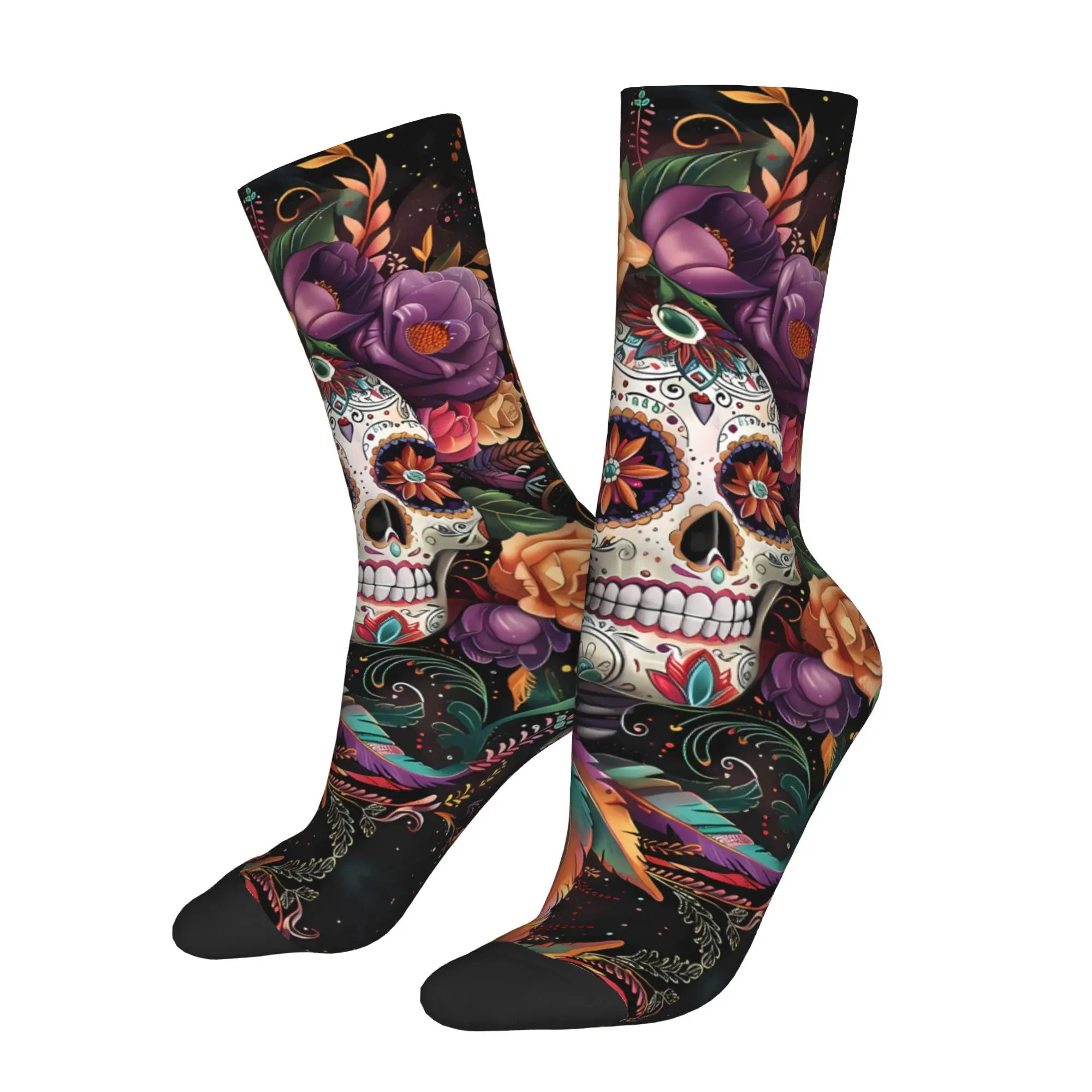 

Mexican Day of the Dead Sock Printed Man Polyester
