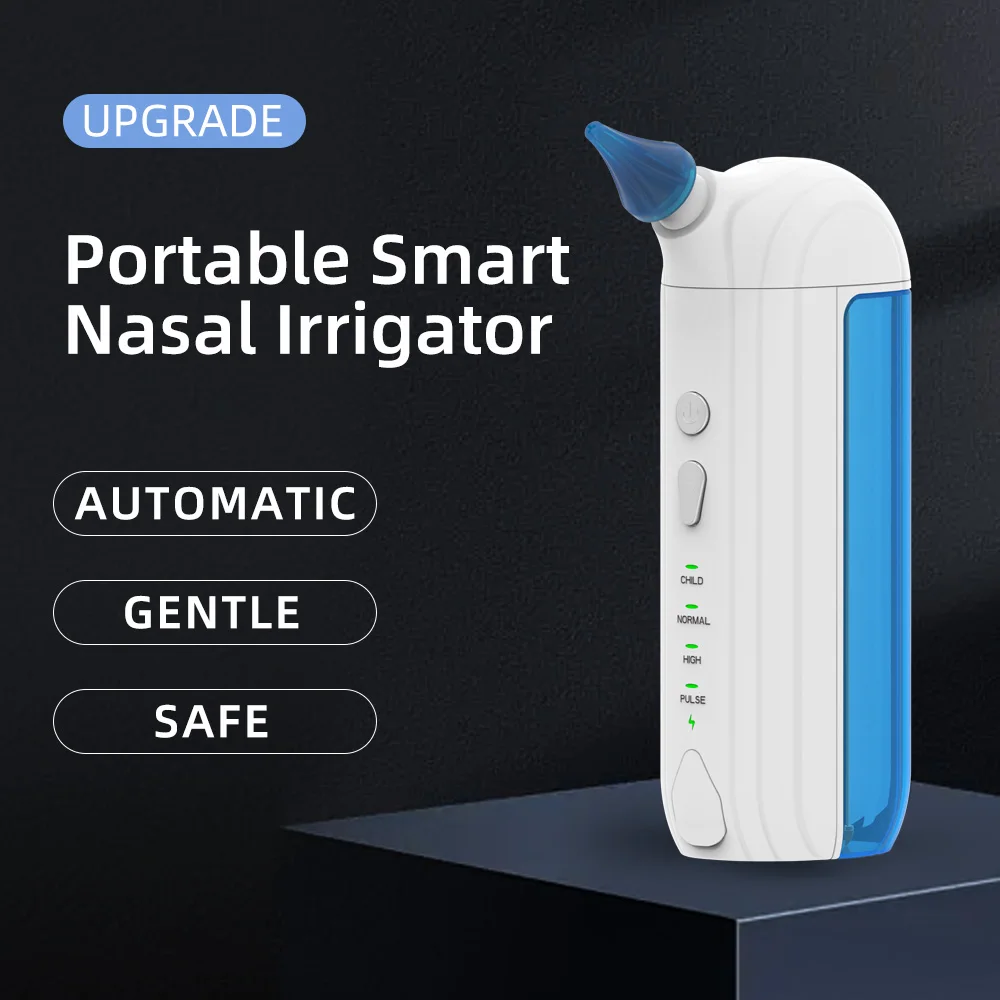 Носовая шайбаNasal FlushNasal Электрическая шайба для носа для взрослых и детей Высокочастотная импульсная регулировка 4 передач