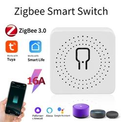 Zigbee Smart Switch 16A App Remote Wireless Relay Light Switches Module 2 Way Control Tuya Smart Life Alexa Alice Google Home