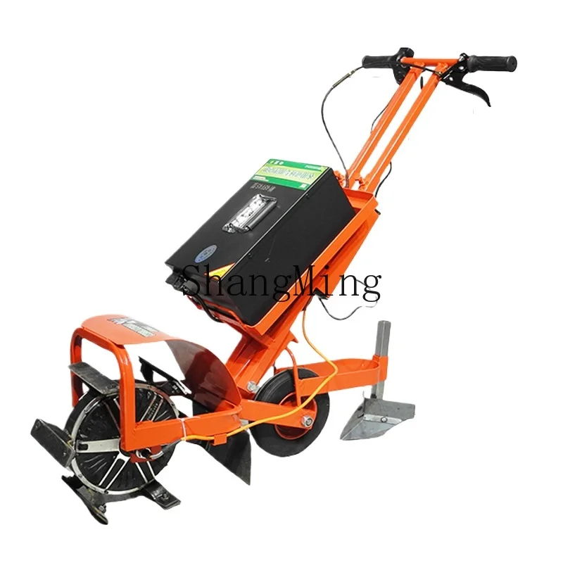 

HJ lawn mower trenching, soil loosening, plowing and soil turning integrated household charging small agricultural micro-tiller