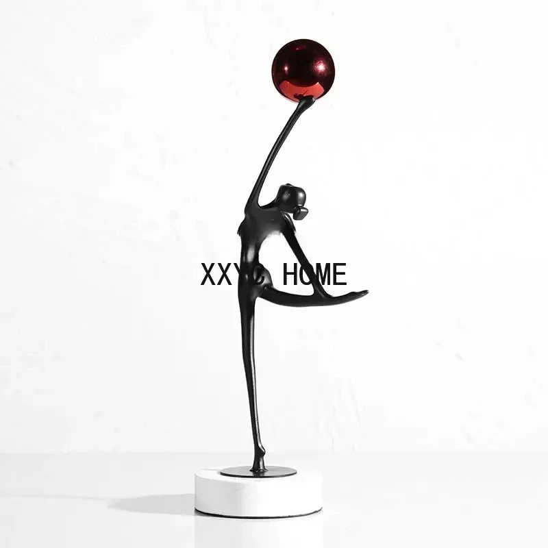 Semplice personaggio di danza di nicchia scolpito ornamenti modello camera casa soggiorno decorazioni per mobile TV