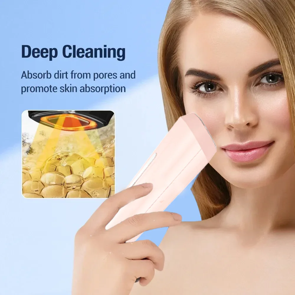 جهاز احترافي EMS للوجه مع أداة علاج الثلج ومنظف المسام لشد الجلد وإزالة الرؤوس السوداء في المنزل #4