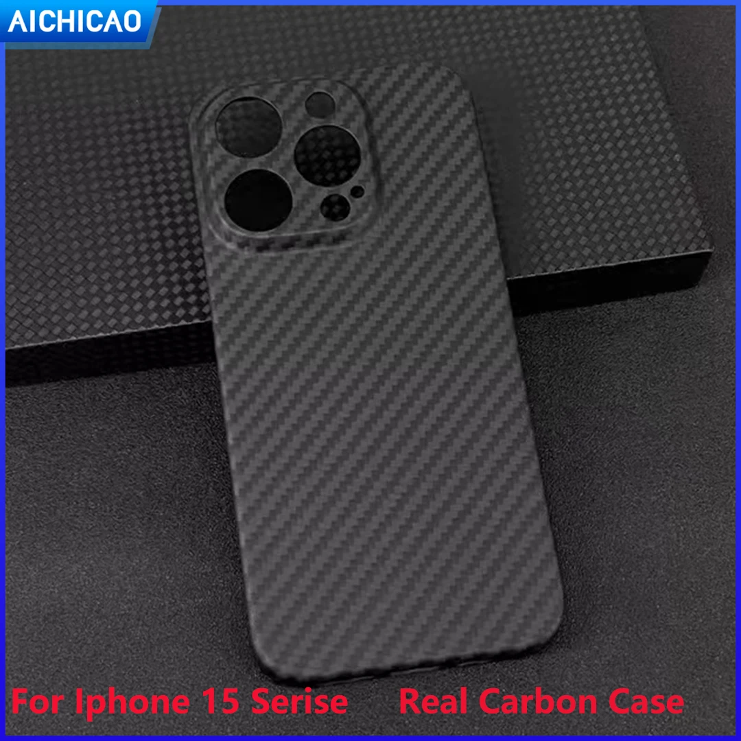 ACC-Carbon Case For Iphone 15Pro Aramid Fiber Cover Iphone 15Promax  Phone Shell Light And Drop-Resistant Protective Cover