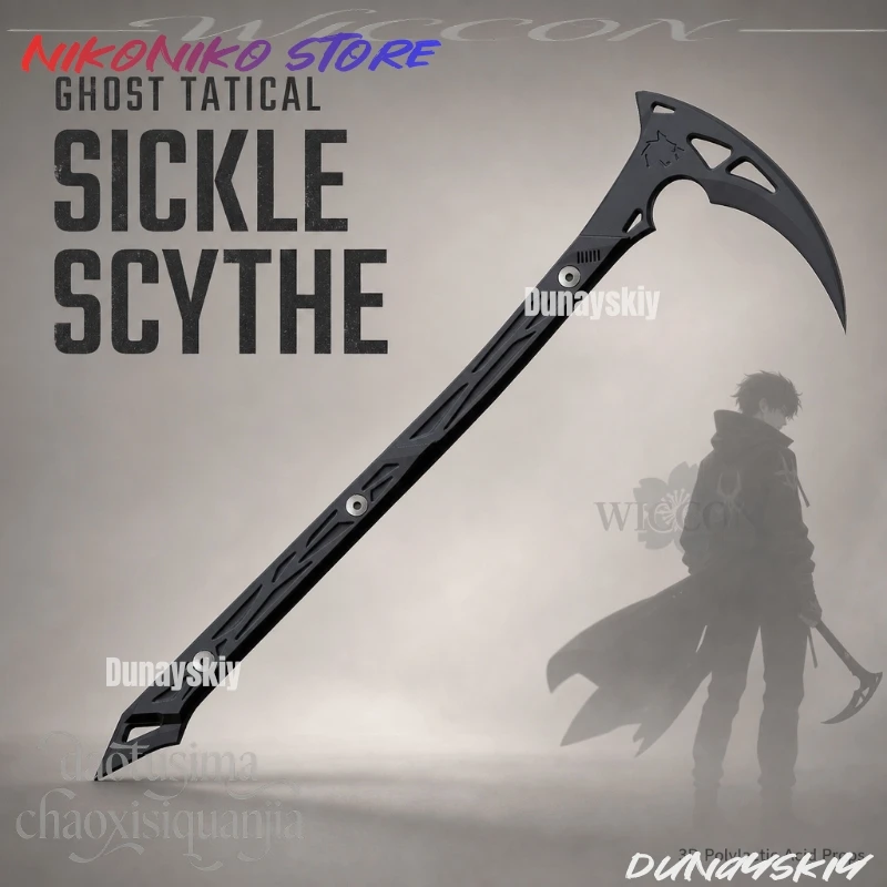

GHOST TATICAL SICKLE SCYTHE 3D Polylactic Acid Anime Horro Game Character Cosplay Props Accessories Halloween Party Roleplay Cos