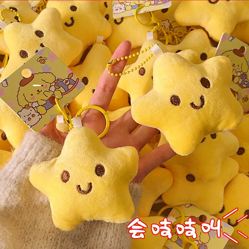 Kawaii قلادة لطيف سلسلة أفخم صار ستار دمية هدية صغيرة قلادة المفاتيح الإبداعية بناتي القلب المدرسية قلادة الإكسسوارات